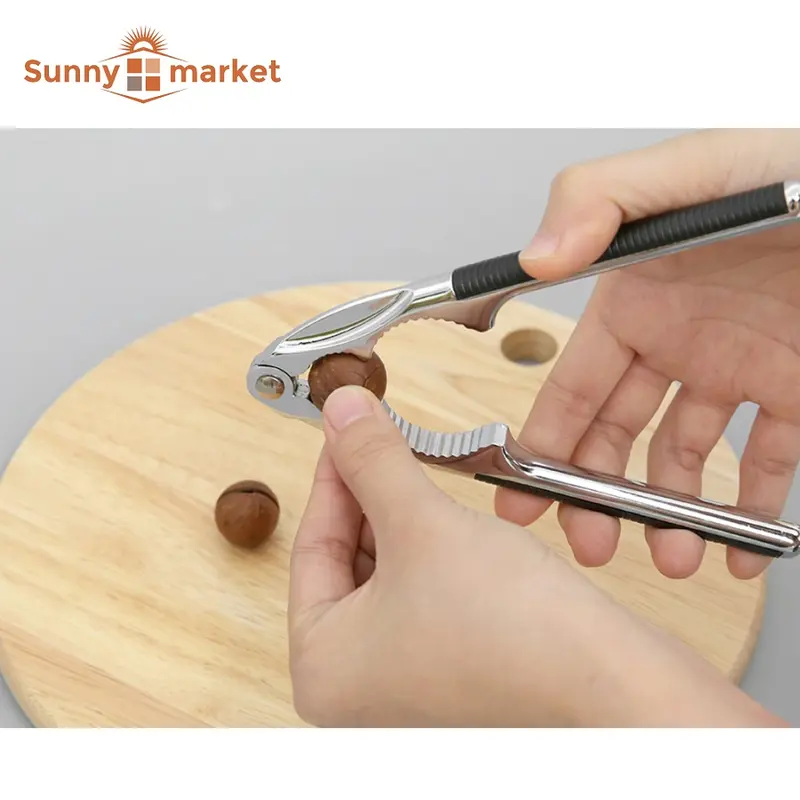Kẹp càng cua inox cán bọc nhựa dài 16,5cm, Dụng cụ kẹp càng cua, ghẹ và tách các loại vỏ, hạt cứng bằng inox cao cấp 5