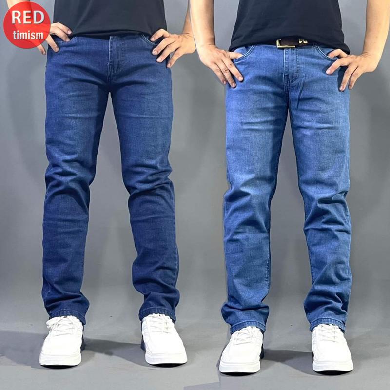 Quần Jean Nam Ống Suông Không Giãn Form Rộng REDTIMISM Quần Bò Nam Cotton Trẻ Trung Bigsize Cho Nhiều Lứa Tuổi Menswear Pants