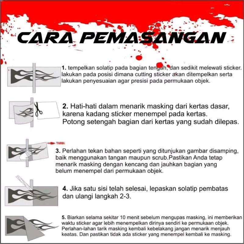 STIKER LAMPU MOTOR MIO SOUL GT PROMO 2