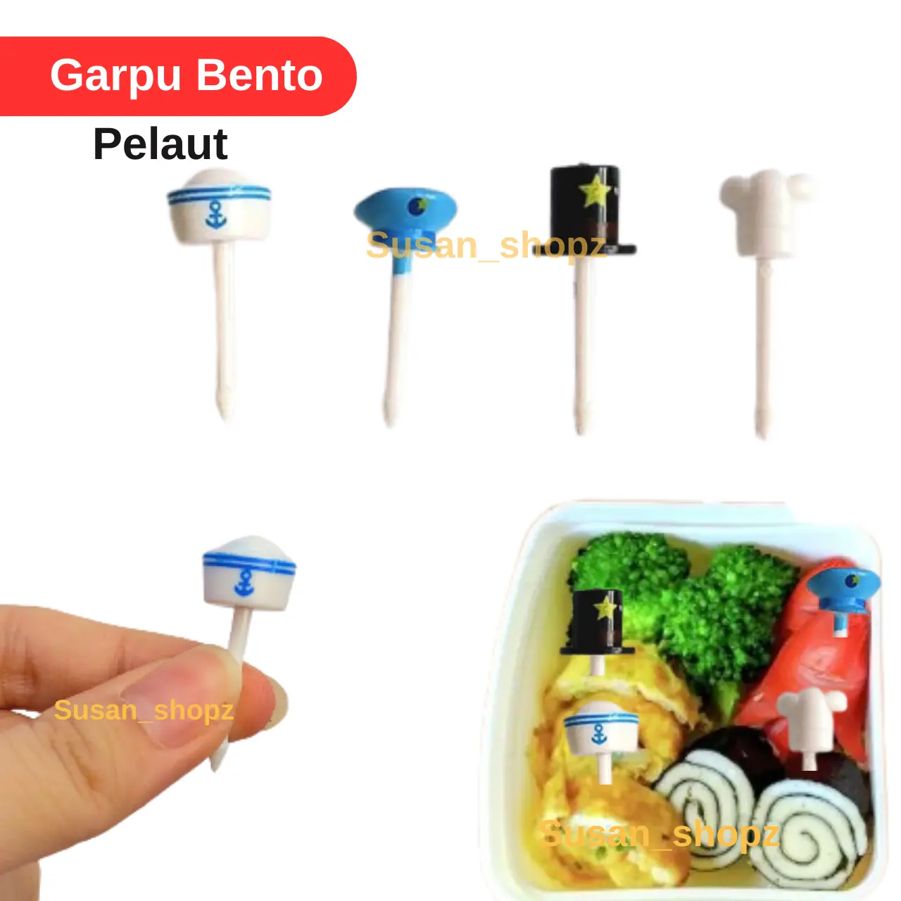 Garpu Topi Pelaut Hiasan Bento