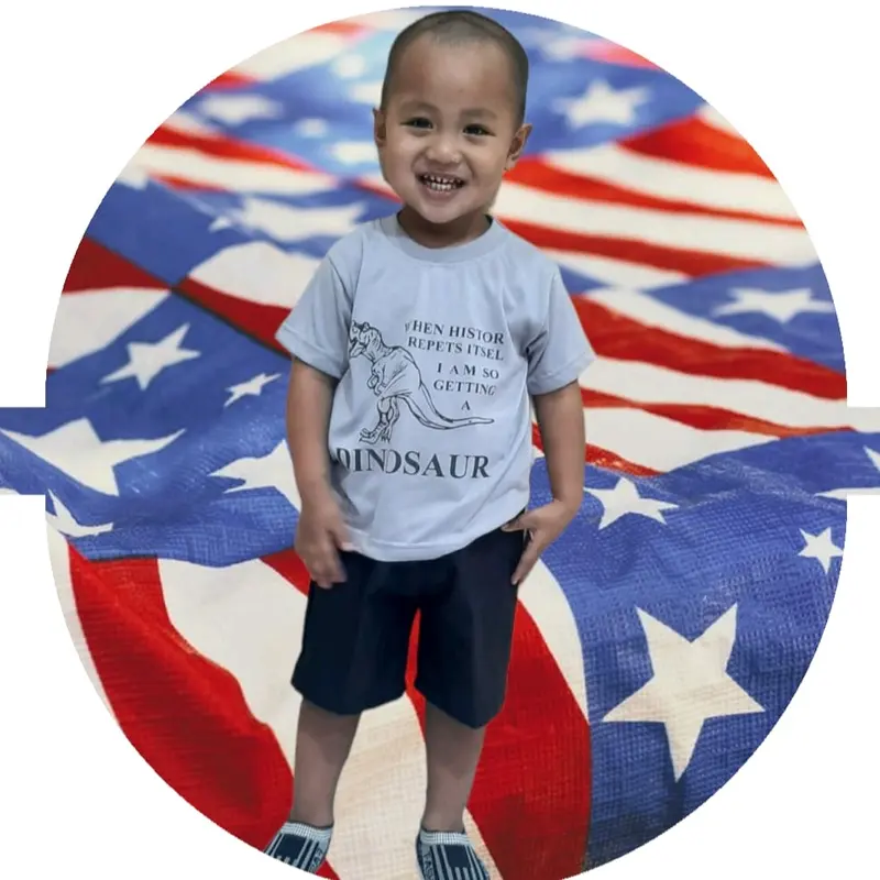 stelan anak kaos dino saurus Lengan pendek Fashion Motif 2