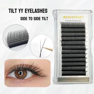 ต่อขนตา YY สินค้าใหม่ ความหนาตัดต่อ 0.07 มม. ขนตาปลอม หยิกนุ่ม มุมในตัว