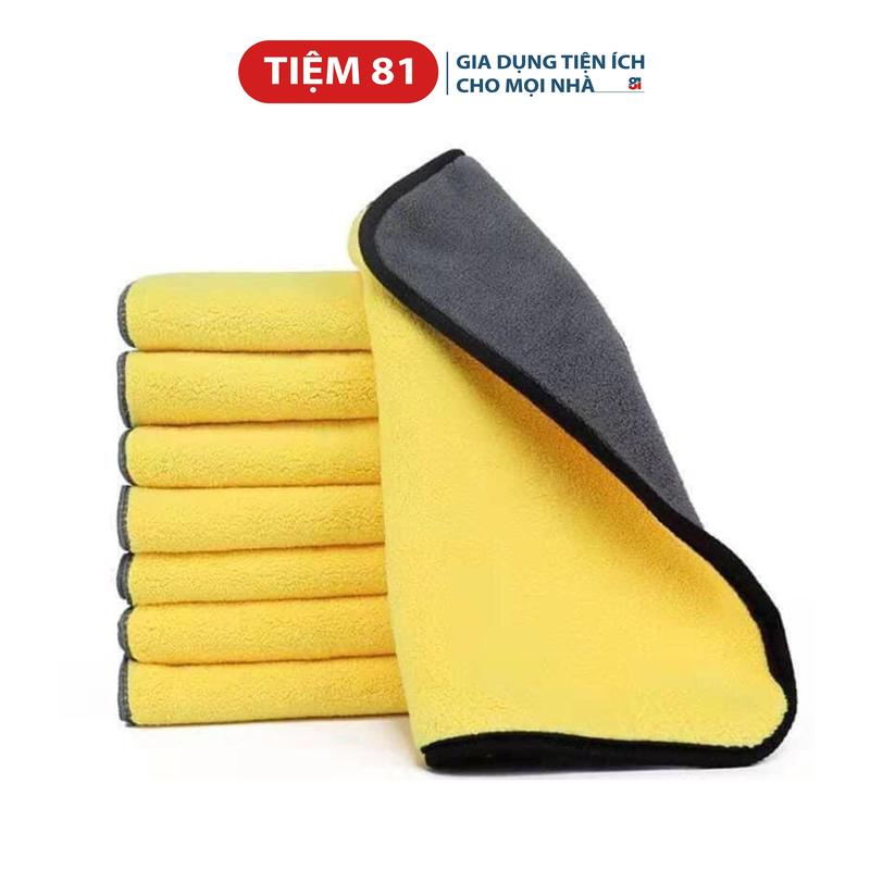 Product Introduction of Combo 10 Khăn Lau Xe Hơi Phụ Kiện Chuyên Dụng Microfiber 2 Lớp Không Rụng Lông, Thấm Hút Nước Tốt Màu Vàng 30x30cm 21