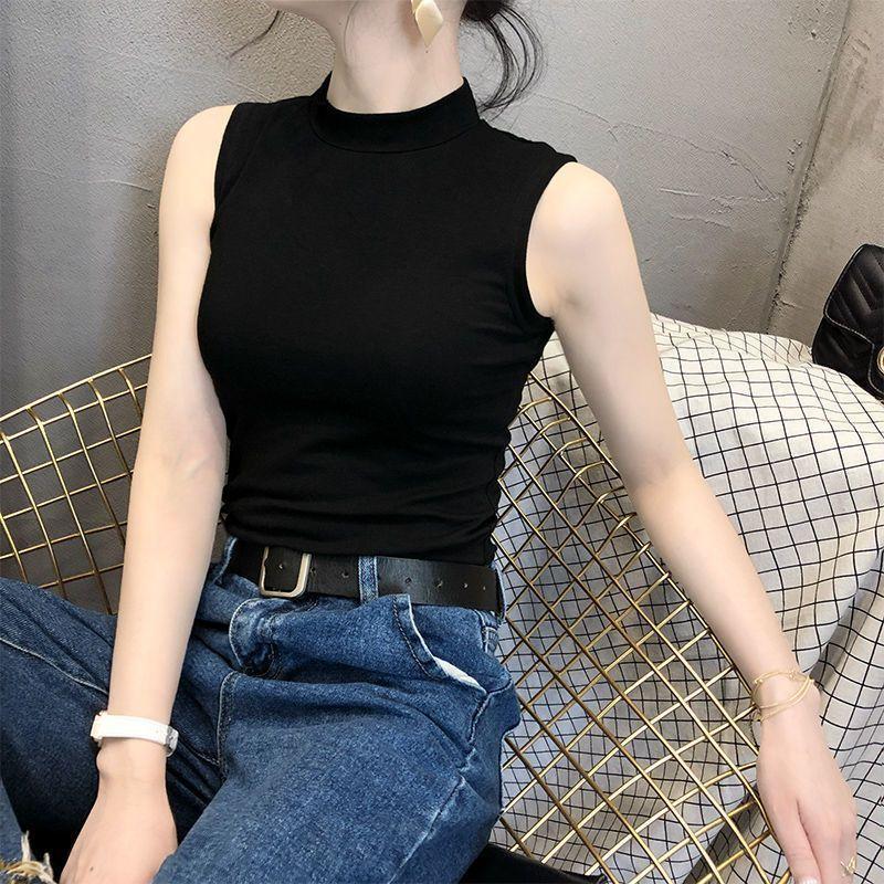 Product Introduction of Áo Vest Hai Dây Không Tay, Cổ Cao, Cho Nữ, Phong Cách Hàn Quốc, Bó Sát Vừa Vặn, Áo Sơ Mi Cơ Sở Dễ Phối Đồ Bên Trong, Thích Hợp Mặc Ngoài Trời, Áo Học Sinh, Hợp Xu hướng, HyunA 4