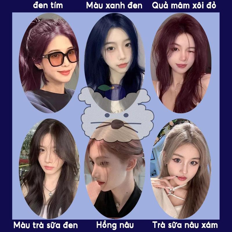 thuốc nhuộm tóc màu nâu xám ,Thuốc nhuộm tóc Nhật Bản, gửi một bộ dụng cụ nhuộm tóc đầy đủ+dầu xả Đổi Màu Tóc 5