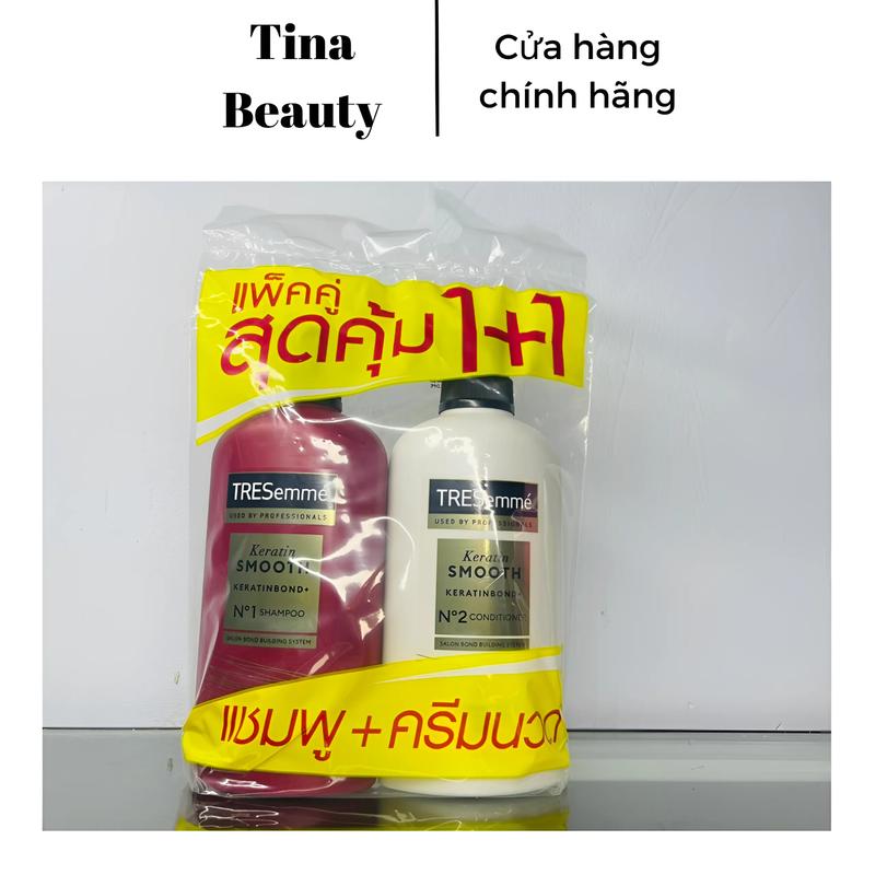 Cặp Dầu Gội và Dầu Xả Tresemme Thái Lan Keratin Smooth