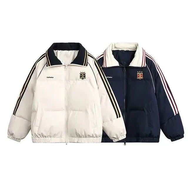 Product Introduction of Áo Khoác Phao Phong Cách Hàn Quốc, Thương Hiệu Thời Trang Phong Cách Preppy Thêu, Đệm Bông, Dành Cho Nữ Sinh, Mùa Đông, Hàng Mới Về, Màu Xanh Navy, Dày Dặn, Thời Trang 3