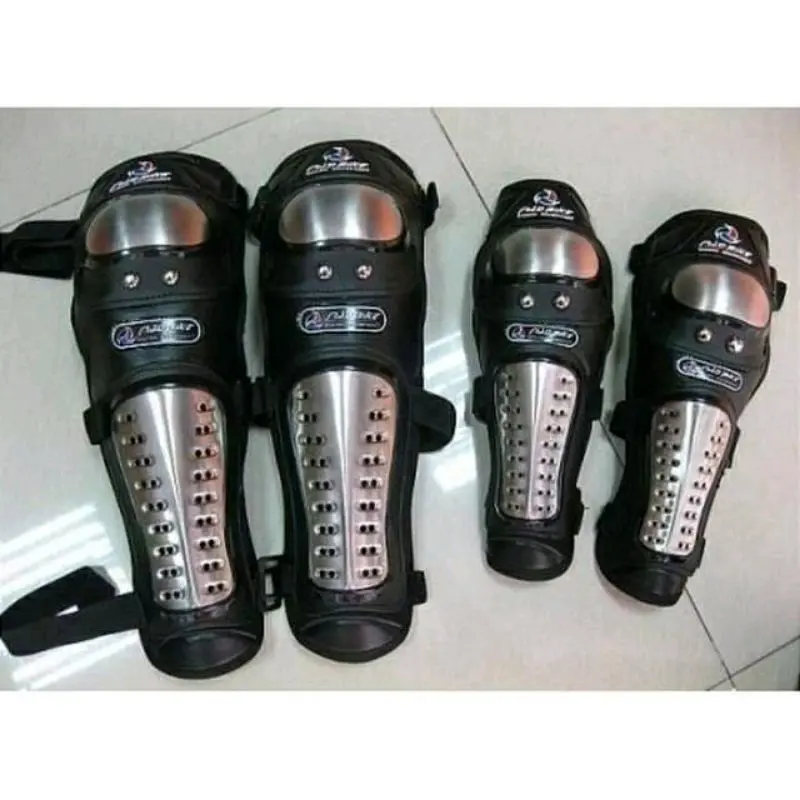 Decker Dekker besi stanlies pelindung lutut / siku 1 set MAD BIKE