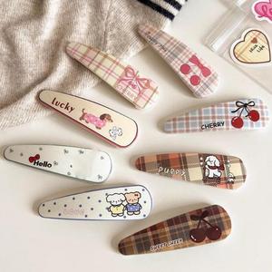 Korea cute bow bear hair clips female ins cartoon student birthday gift wednesday small cupids