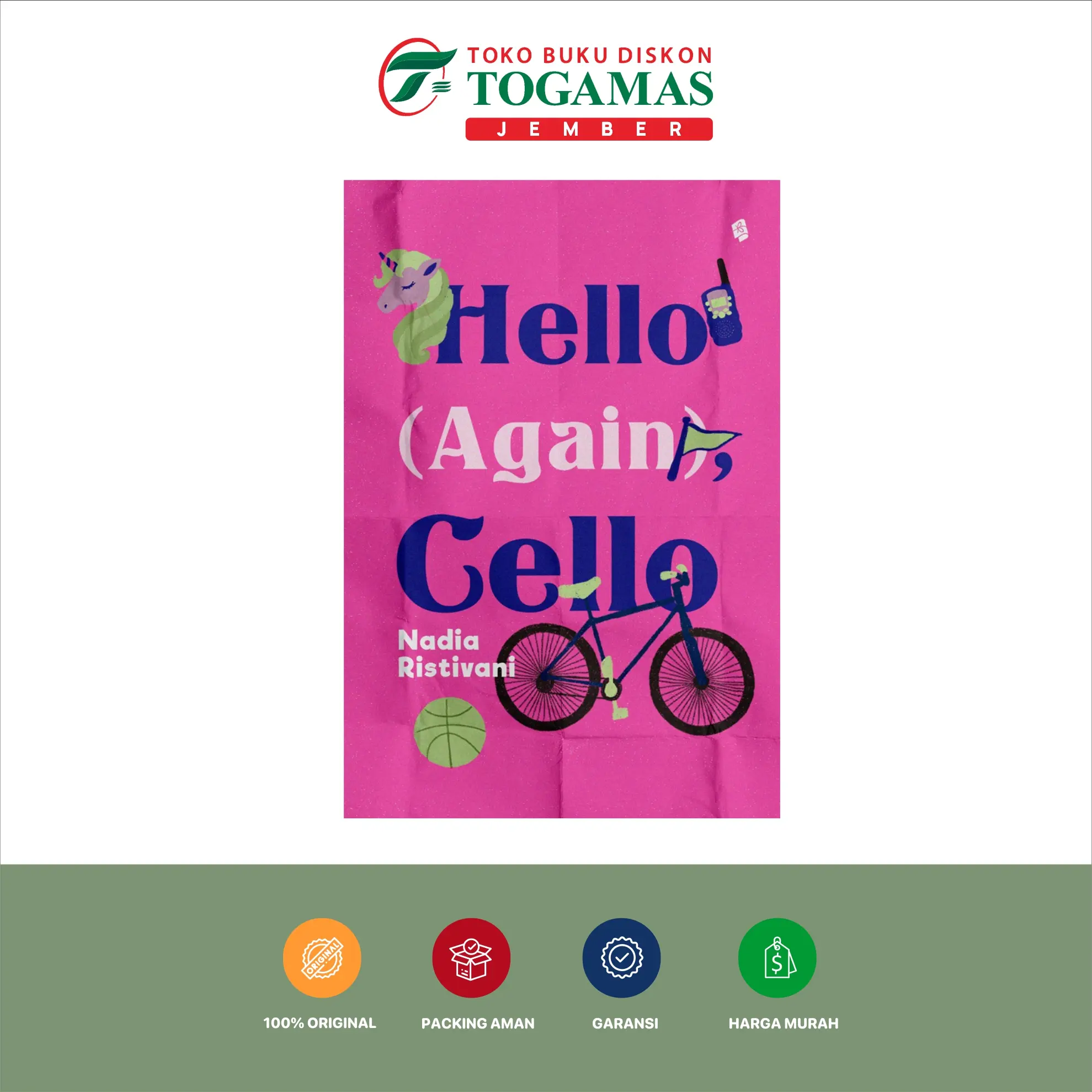 Buku Hello (Again), Cello - NADIA RISTIVANI Hard Cover