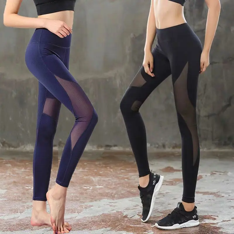 Quần Tập Yoga Lưới, Ngoại Cỡ, Cạp Cao, Đàn Hồi Bụng, Thể Thao Co Giãn Bụng, Thoáng Khí, Nhanh Khô, Trông Gầy Rũ, Thích Hợp Chạy Bộ Và Mặc Ngoài Trời, Bó Sát, Dành Cho Nữ