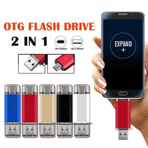 USB Flash Drive 2 IN 1 USB2.0 & Type C OTG Pen Drive 32GB 64GB 128GB 256GB 512GB High Speed USB Stick Pendrives