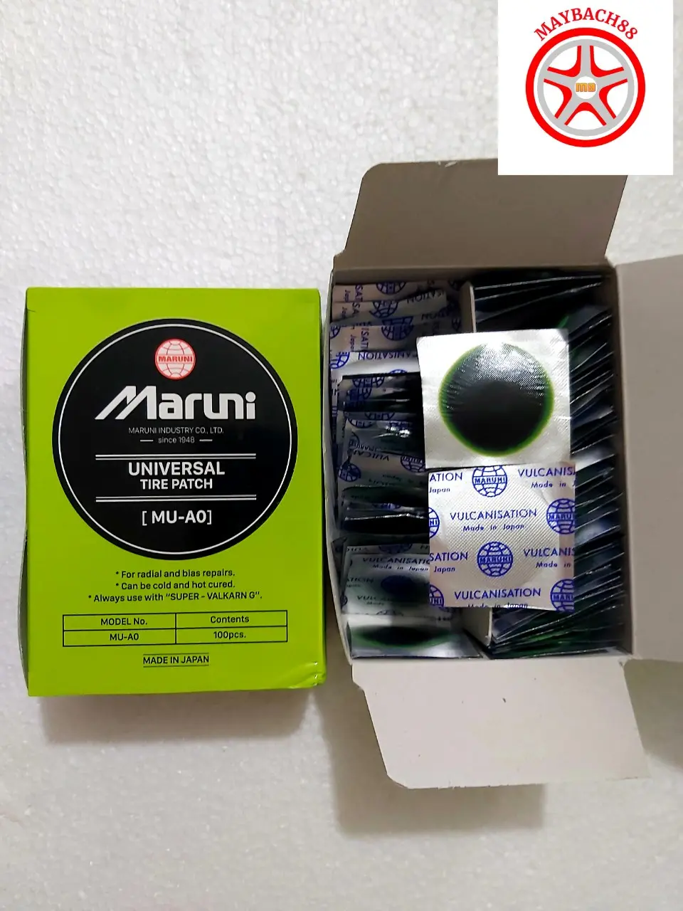 Miếng Vá Săm, Lốp Không Săm MUA0 / MU-A0 Maruni Nhật Bản 34mm Hộp 100 Miếng