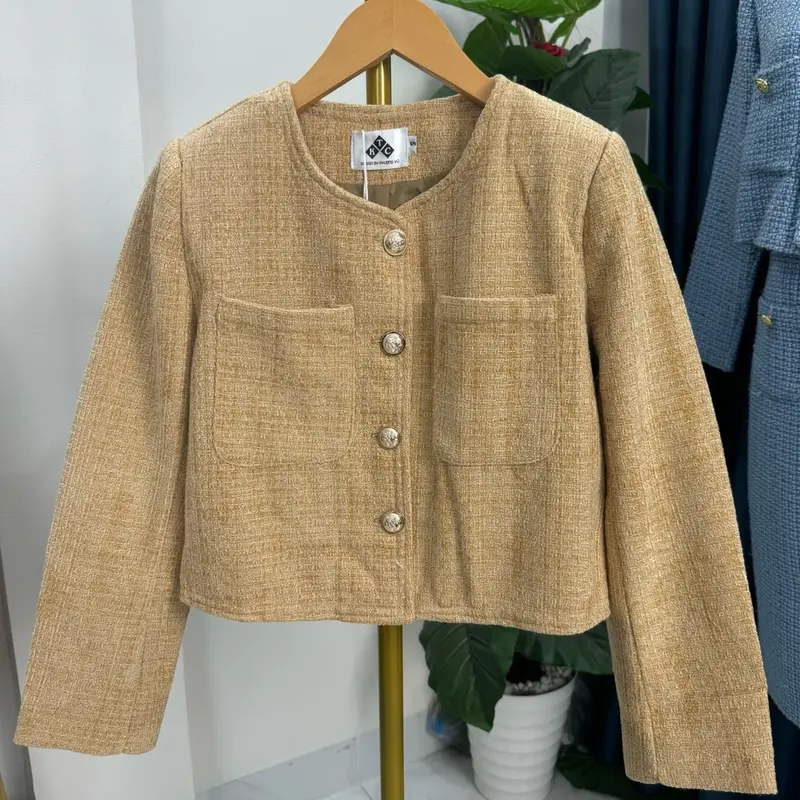 Áo Khoác Nhung, Cổ Tròn, Dành Cho Nữ, Có 4 Màu, Áo Khoác Nữ, Thích Hợp Cho Bữa Tiệc Buổi Tối, Áo Khoác Ngoài, Nữ Top Women Jacket 6