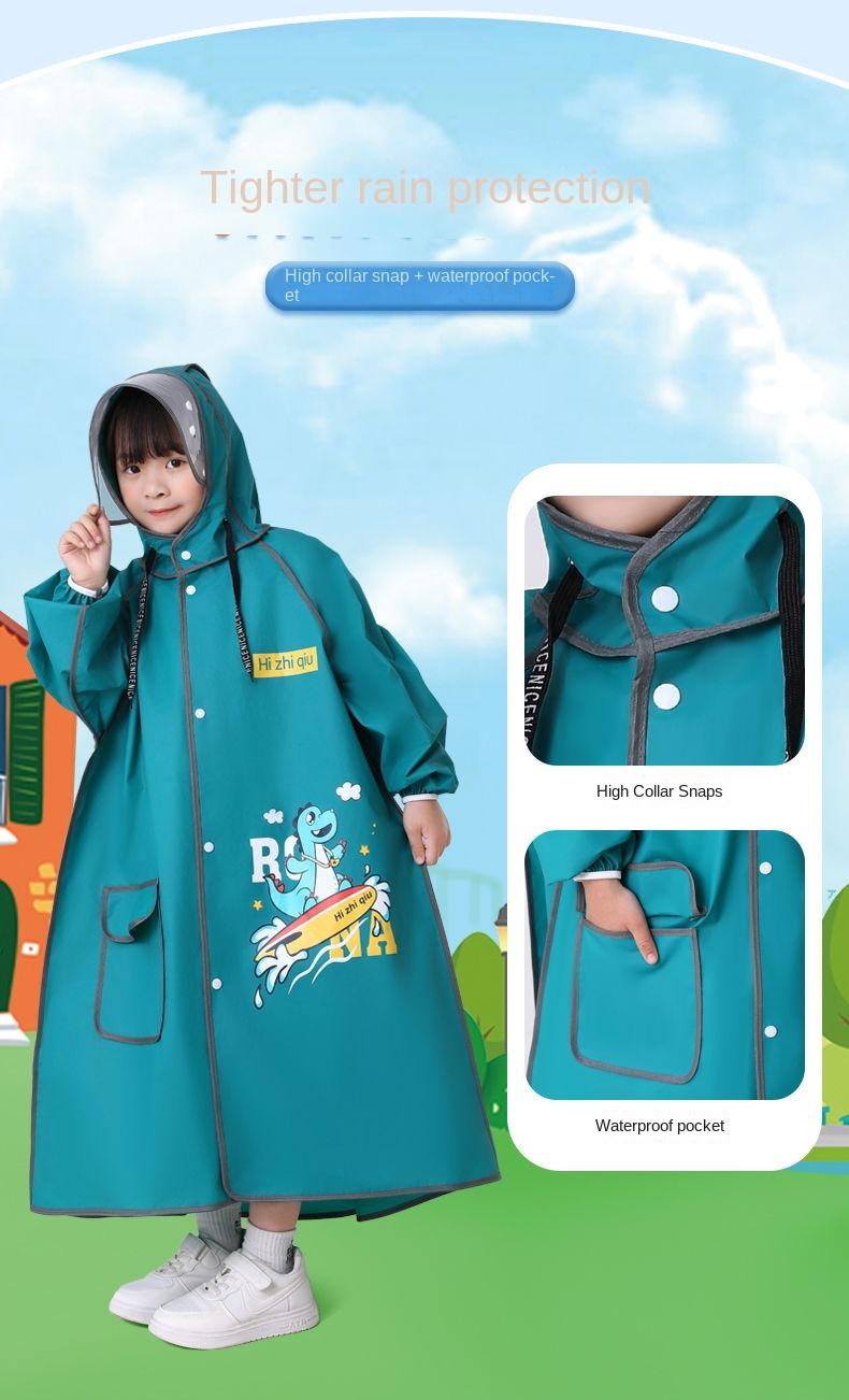 Product Introduction of Baju Hujan Kanak-kanak, Sesuai untuk Pelajar Sekolah Rendah, Lelaki dan Perempuan, Tadika, Kanak-kanak Tengah dan Besar, dengan Beg Sekolah, Badan Tebal, Bahan Getah, Baju Hujan 3