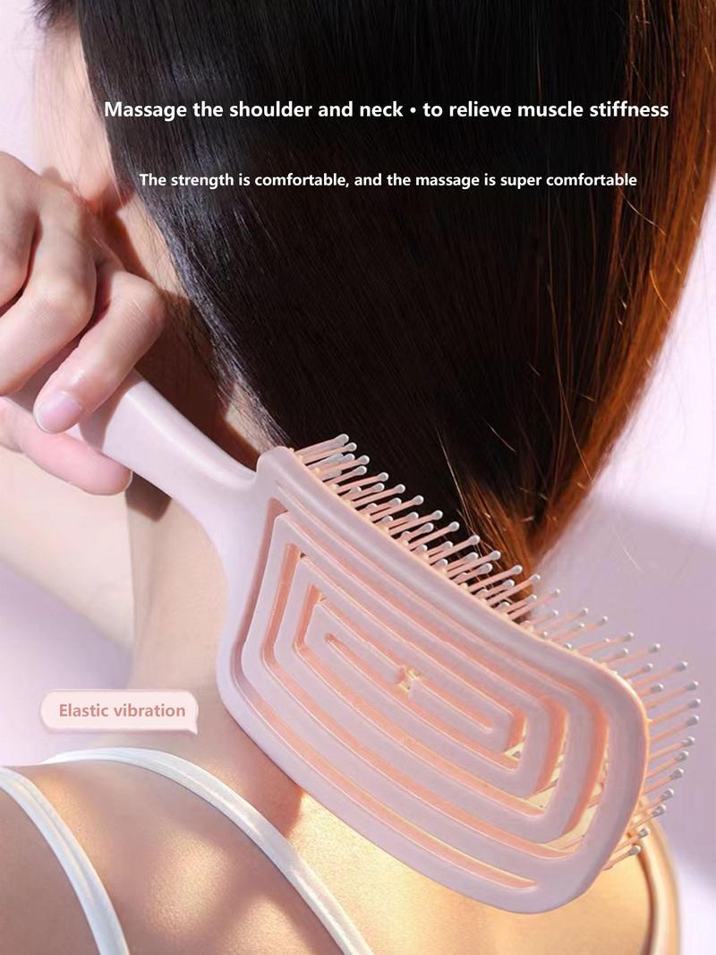 Product Introduction of Solid Color Hair Comb, Hair Care Comb, Dry & Wet Dual-use Hair Massage Comb, Wig Maintenance Tool, Daily Commuting, Campus Hairstyle Maintenance Tool 3