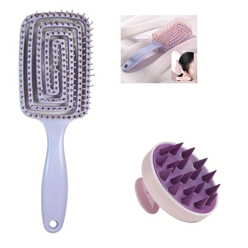 Bàn Chải Massage Da Đầu Bằng Silicon Mềm, Lược Gội Đầu Tẩy Tế Bào Chết Nhẹ Nhàng Để Chăm Sóc Tóc Và Da Đầu, Không Chạy Bằng Pin, Có 3 Màu Có Sẵn 8