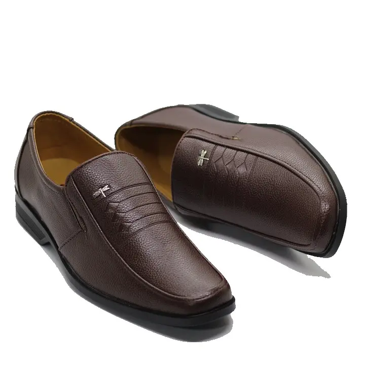 Giày tây trung niên đế cao su được khâu chắc chắn 2 màu nâu và đen (hàng hộp ) Shoes