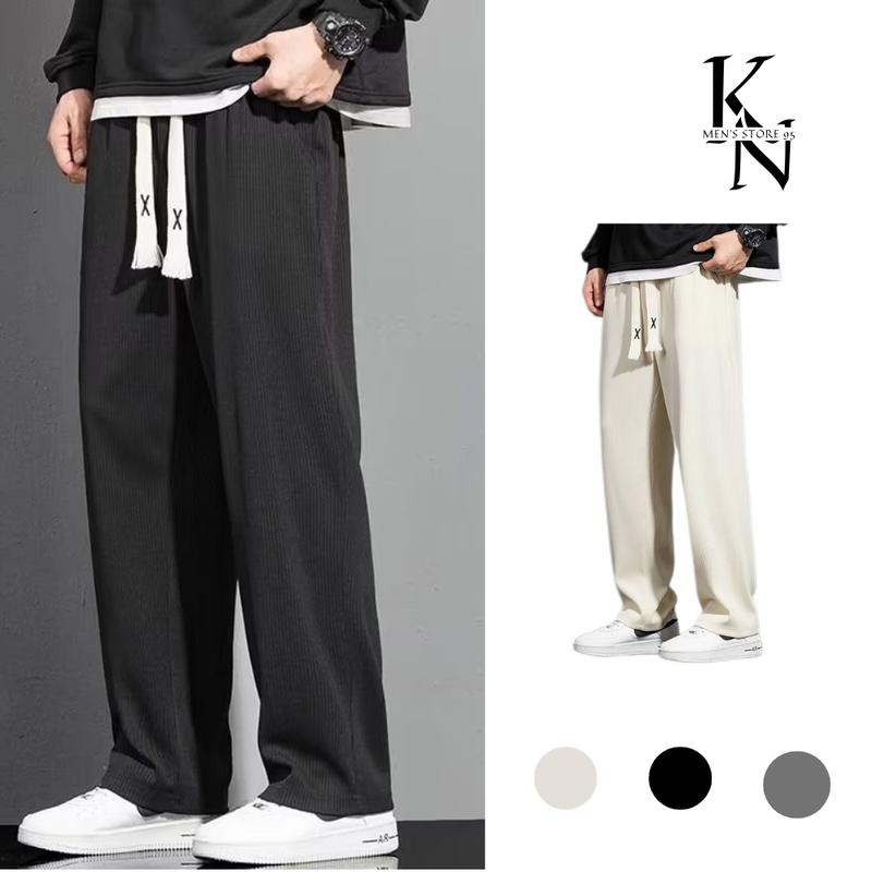 COMBO2 QUẦN NỈ TĂM GIÁNG XUÔNG nam nữ unisex chất nhung tăm MEN'S STORE95. Ghi Menswear Pants Pants quana unam Cargo