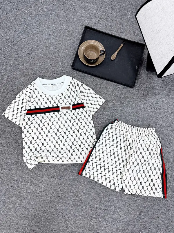 [CT47] Bộ cotton in hình chữ b nhỏ cho bé trai chất cotton mềm mịn size từ 10-39kg 4