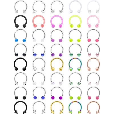 Clous De Nez Bioflex & Anneaux à Vis - 20G L Plat Flexible - Pour Hommes Et Femmes
