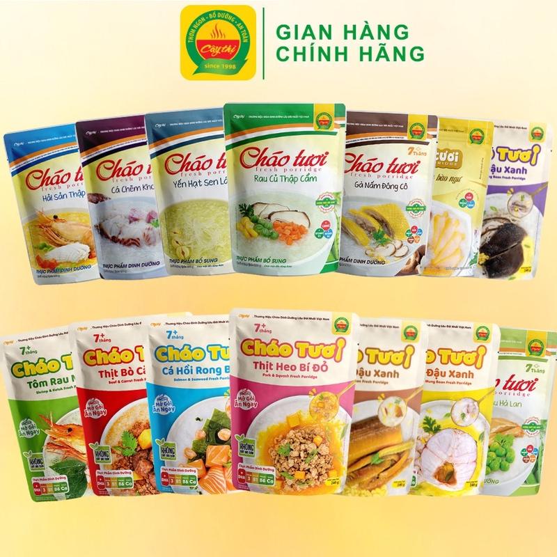 Product Introduction of 10 GÓI CHÁO TƯƠI CÂY THỊ ĐỦ VỊ CHO BÉ TRÊN 6 THÁNG GÓI 240GR DATE MỚI ăn dặm 1