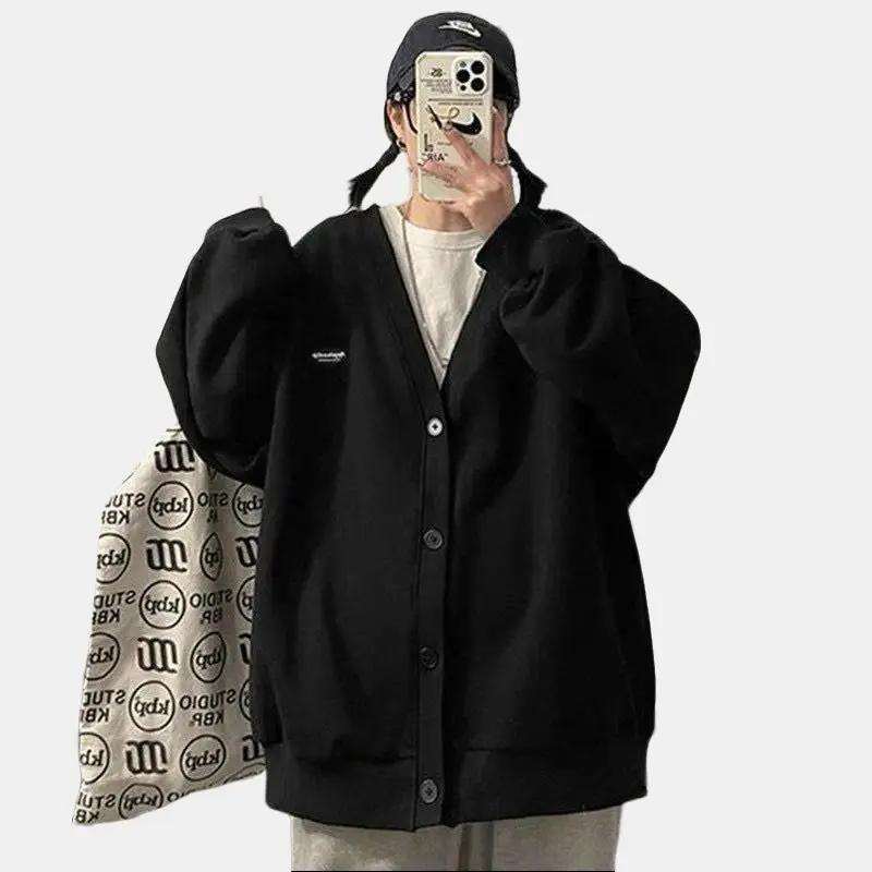 Áo Khoác Nỉ Bông Cardigan 1 Lớp Nam Nữ Unisex Đều mặc Được Phong cách Thời Trang Hàn Women Top Menswear Jacket