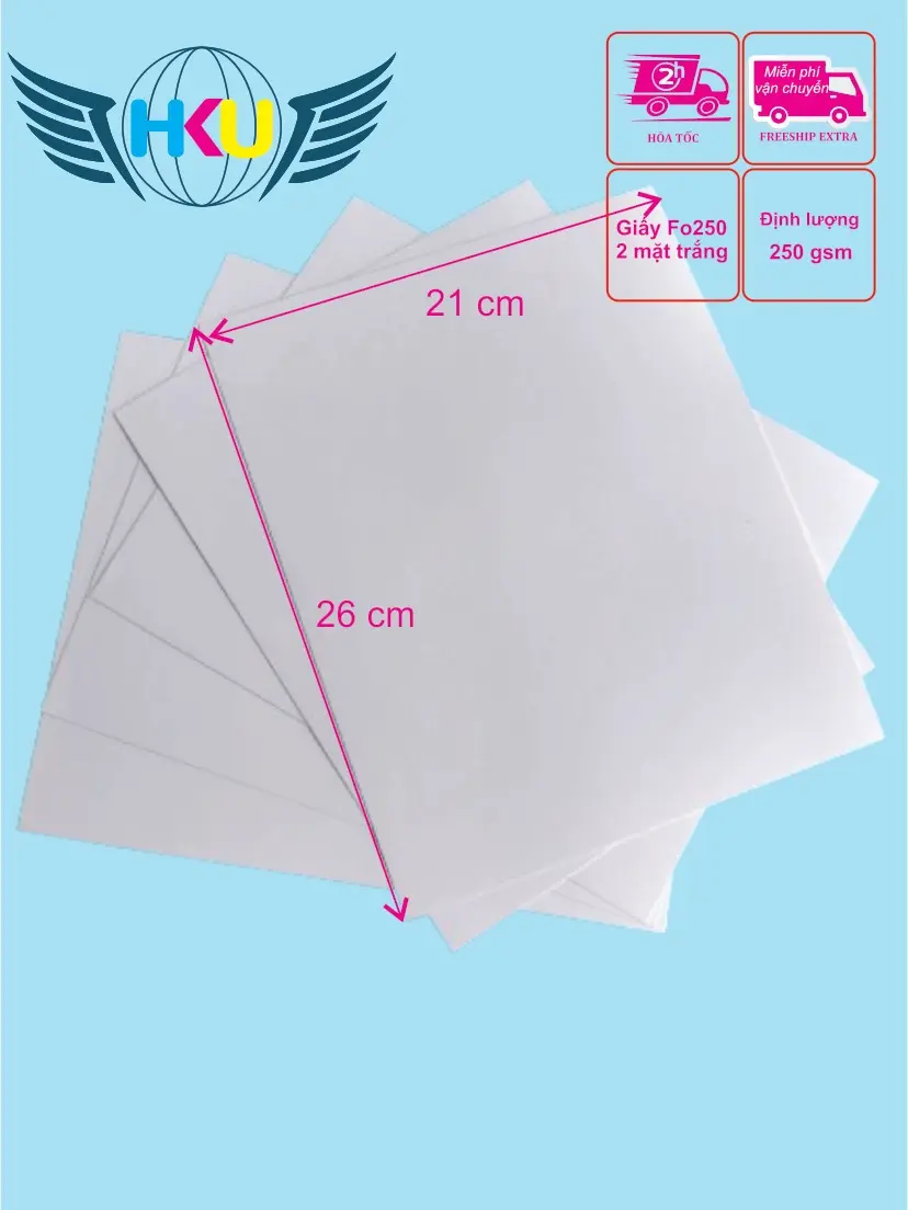 combo 100 tờ 21x26 cm giấy lót quần áo , bìa lót 2 mặt trắng, Fo250gsm