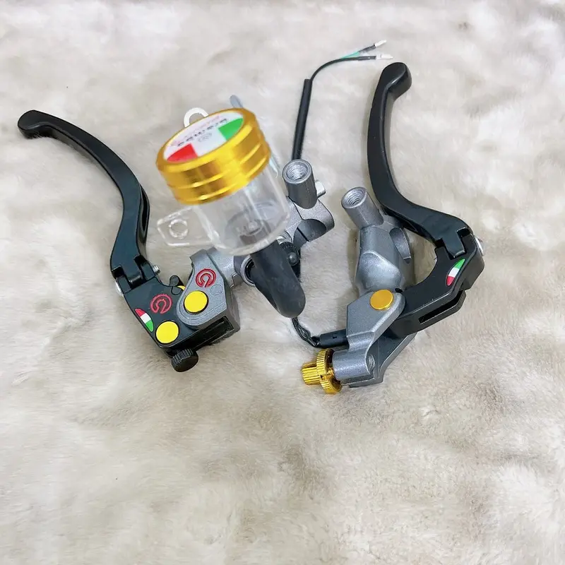 _Cặp Tay Thắng BREMBO RCS 19_ chốt vàng bình dầu vàng ánh kim Kèm Full phụ kiện Lắp đặt 4