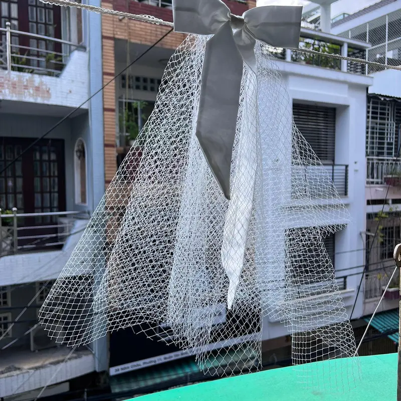 Voan lưới đính nơ ngắn 45 cm dành cho cô dâu 2023 Giangpkc  {{store}} 4