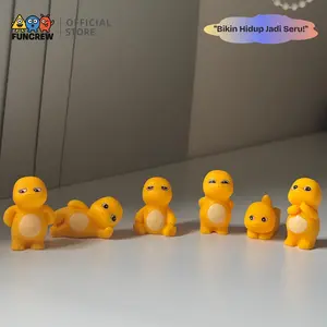 [FUNCREW Mall] Pajangan Dino Kuning Lucu  6pcs – Dekorasi Mobil, Motor,  Meja – Karakter Nailong Gemoy Viral