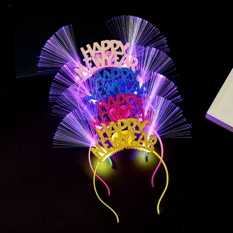 Product Introduction of เชียร์อุปกรณ์ประกอบฉาก, สร้างสรรค์, ยางรัดผมเรืองแสง, ไฟ LED, ริบบิ้นผมเรืองแสง, สุขสันต์วันปีใหม่, ที่คาดผมเรืองแสงกระพริบ, สำหรับเด็กและผู้ใหญ่, 2025 12