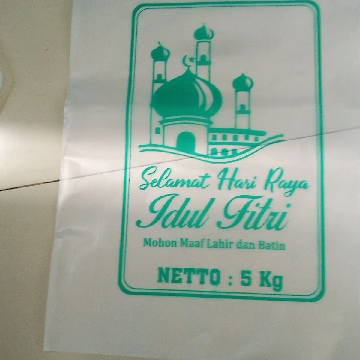 50pcs plastik beras idul Fitri 5kg