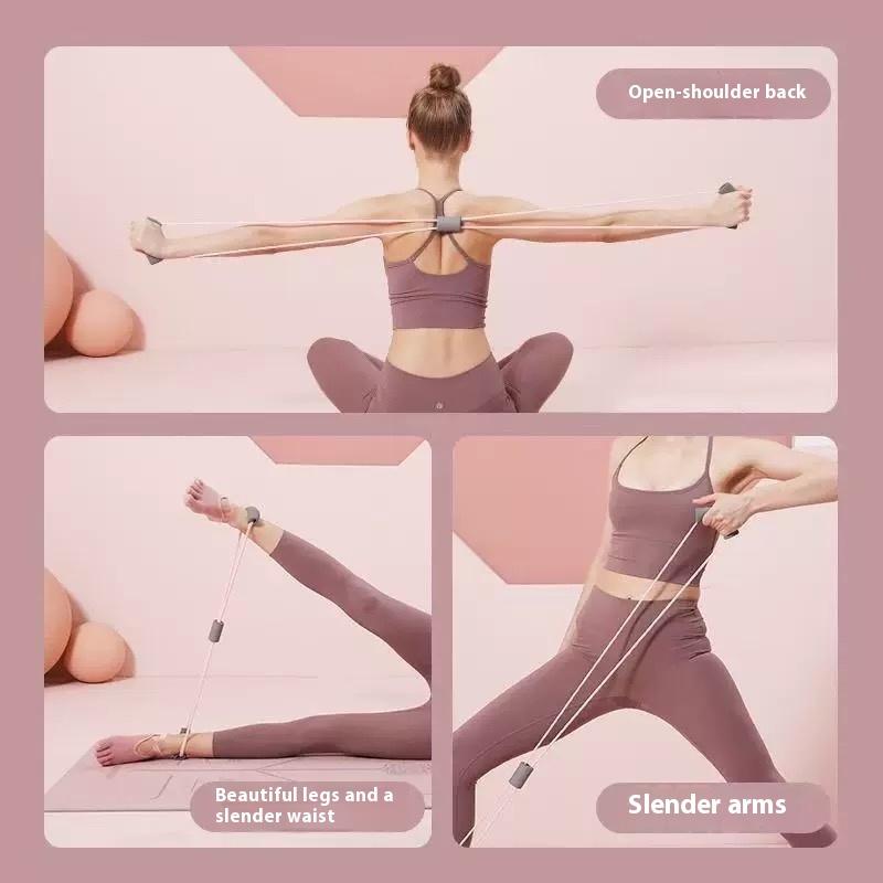6pcs Elastic Resistance Bands For Men And Women - Latex PET Yoga Stretch Bands, Figure 8 Puller With Door Anchor, Handle And Carry Bag, Fitness Bands For Legs Buttocks Arms Exercises (Light To Heavy) 5