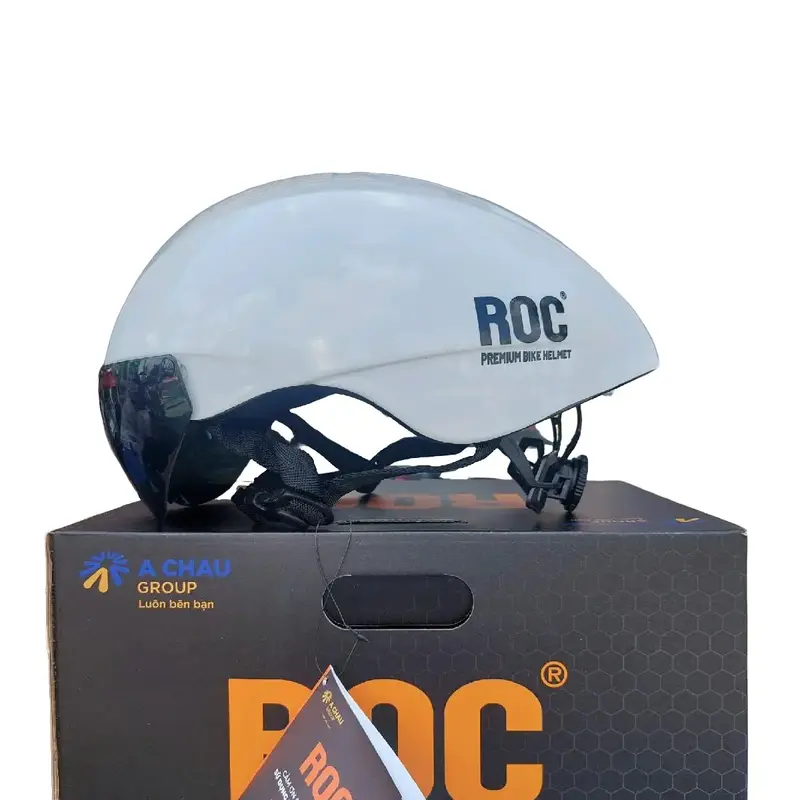 Nón  bảo hiểm ROC R18 đuôi nhọn nam châm tăng chỉnh chính hãng Roc full hộp đầy đủ phụ kiện Helmet 0