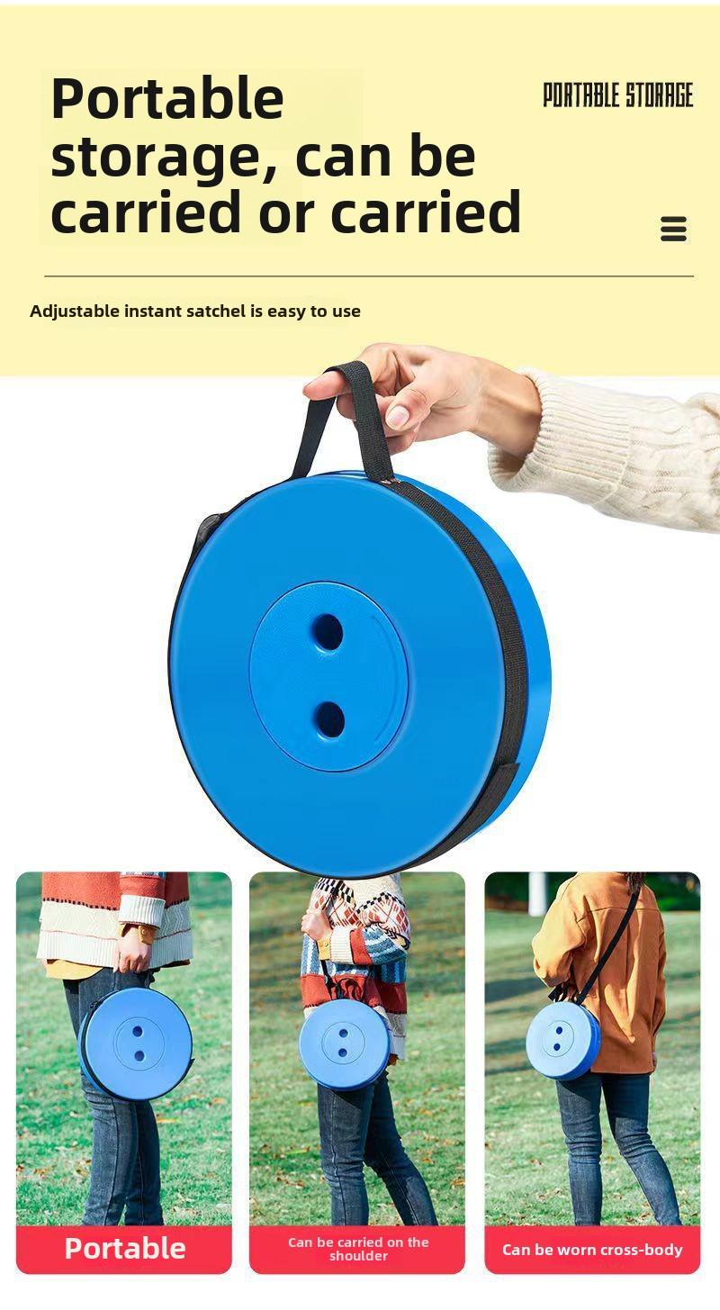 Product Introduction of Outdoor retractable stool Retractable portable stool Outdoor camping line small chair adjustable ultra light fishing stool 5