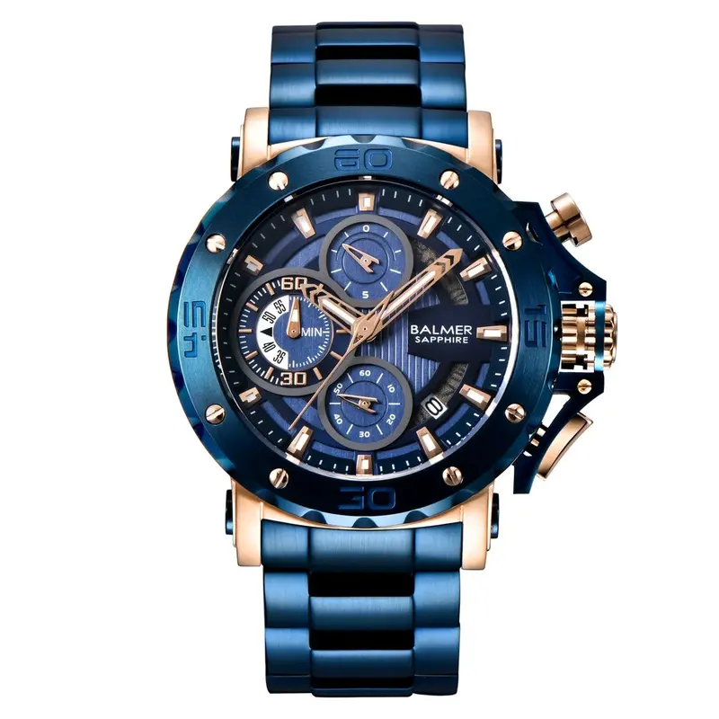 Jam Tangan Pria Balmer 7975 Chronograph Stainless Steel Original Quartz 2