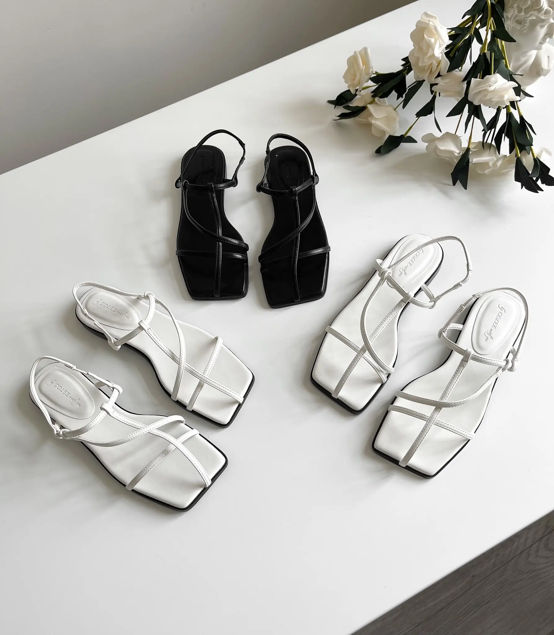 Sandal colee 2F quai dây chéo [ FULLBOX ] Giày san dan nữ vnxk đế bằng DéP Shoes dep hot