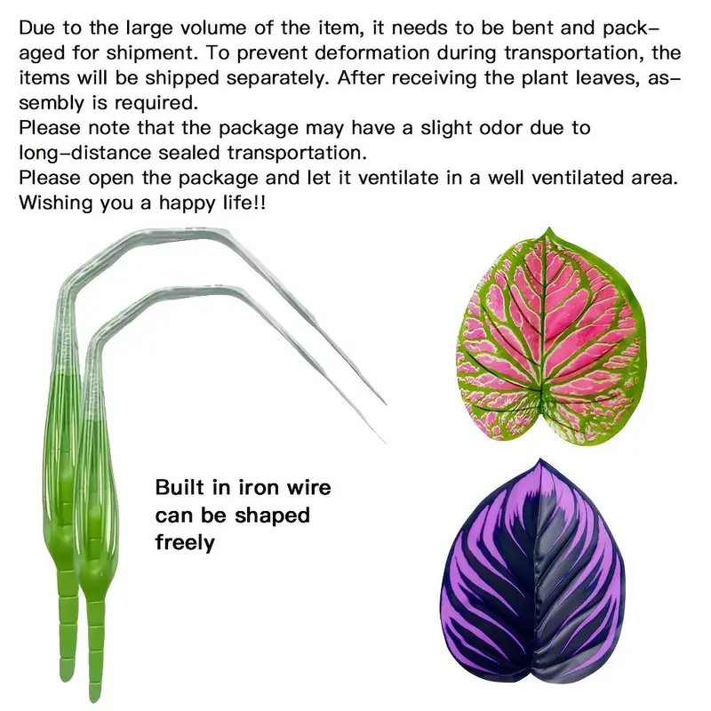 Artificial Plant without Pot, 2 Counts/set Faux Plant, Decorative Plant for Home Living Room Bedroom Dining Room Wedding Party 2