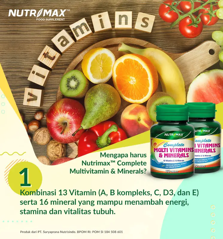 Nutrimax Complete Multivitamin & Mineral Daya Tahan Tubuh 1