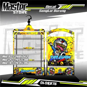 Stiker Decal Sangkar Burung Kotak Motif DORAEMON Terbaru Full Laminasi Anti Gores & Anti Luntur Bisa Request Nama, Gambar, Dll - Stiker Decal Sangkar Burung Kotak Murah Berkualitas