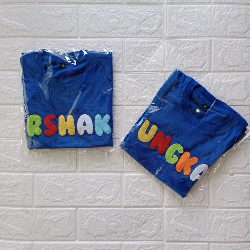 Product Introduction of kaos nama anak bahan Katun kombad adem untuk anak laki-laki dan perempuan usia 0-13 tahun lengan pendek 10