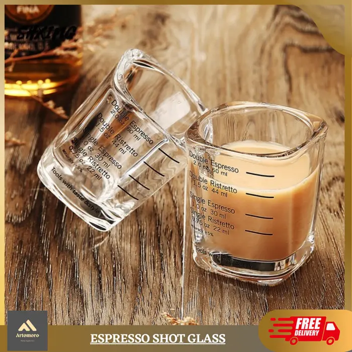double shot square espresso 60ml measuring cup / gelas takar ukur kopi - DOUBLESHOT 60ML 1