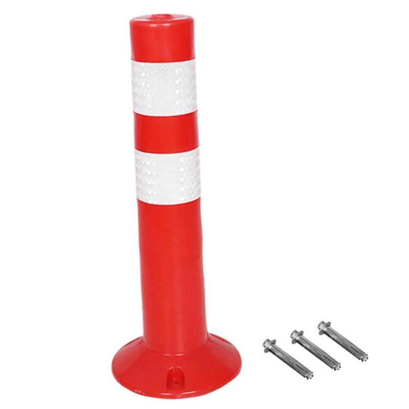 Reflective Pipe Warning Post Parking Barrier Pole Safe Bollard Post for Industrial Storefront Sidewalks Traffic Area Hotels 6