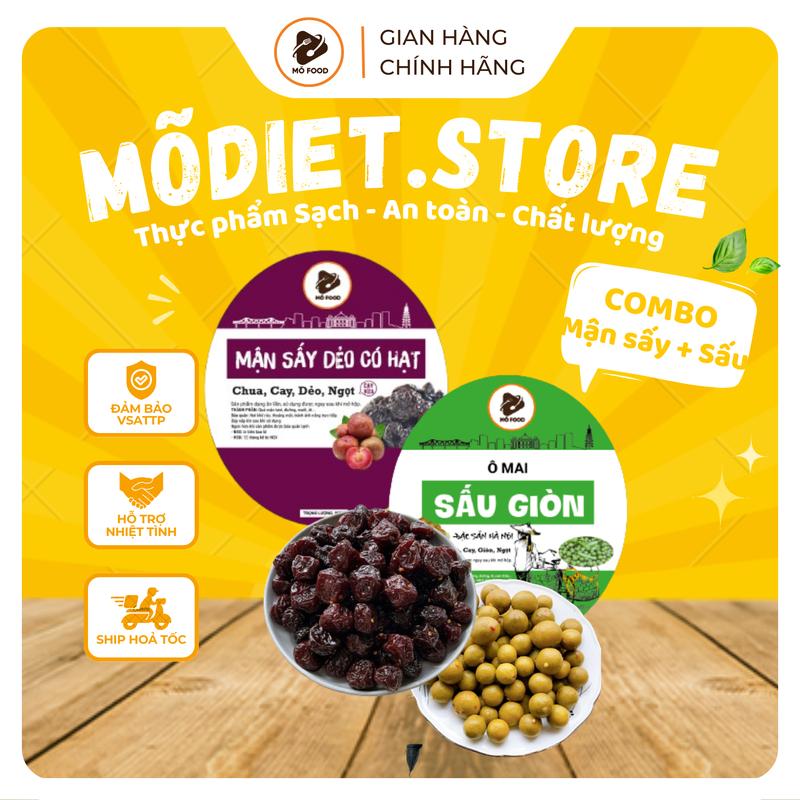 HÀNG CÓ SẴN Combo Mận sấy dẻo có hạt + Sấu giòn
