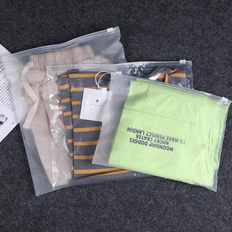 50Pcs With Air Hole Frosted Matte Storage Bag Reusable Sealed Clothing Packaging Travel Shipping Plastic Zipper Bag Cosmetic Storage 2