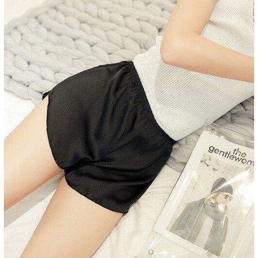 QUẦN ĐÙI LỤA NGỦ MẶC Ở NHÀ CHO NỮ, QUẦN ĐÙI MẶC TRONG VÁY CHẤT LỤA SATIN CAO CẤP MỀM MỊN Áo Tay Dài 3