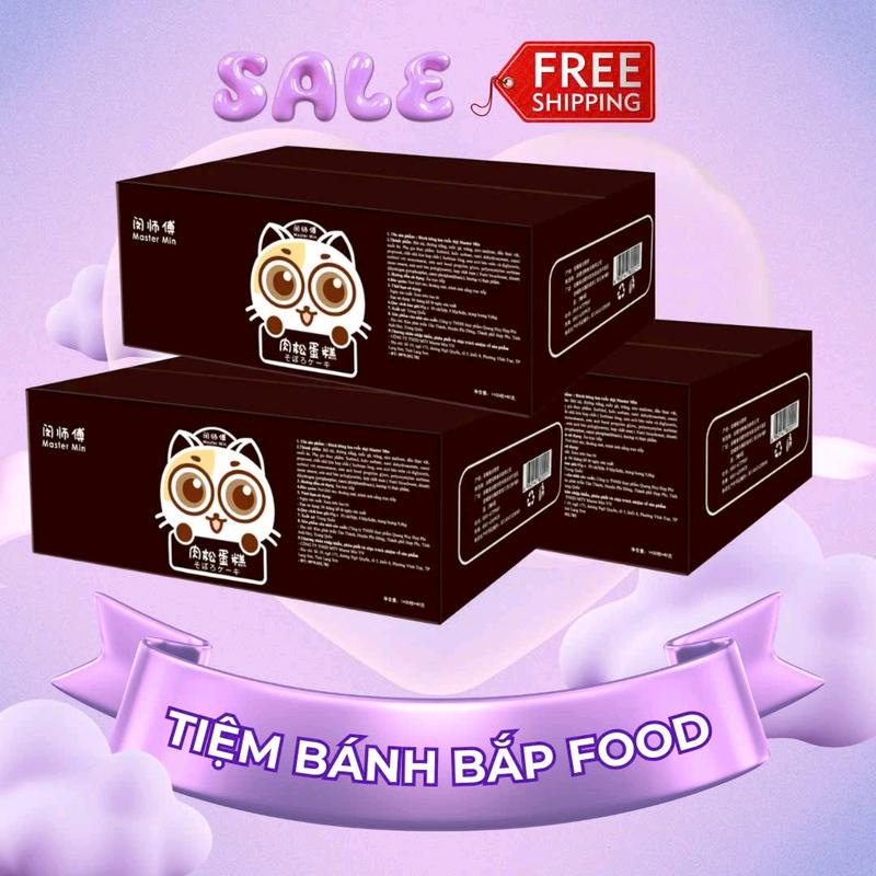 Bánh ruốc gấu chà bông gấu hình mèo