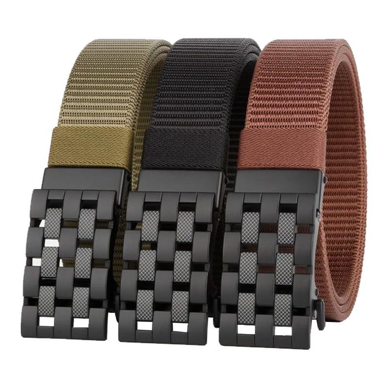 Thắt Lưng Nylon, Thương Hiệu Sang Trọng Của Nam Giới, Thích Hợp Cho Golf, Thể Thao, Công Sở Thường Ngày Dệt, Dây Thắt Lưng, Khóa Tự Động, Dây Thắt Lưng 1