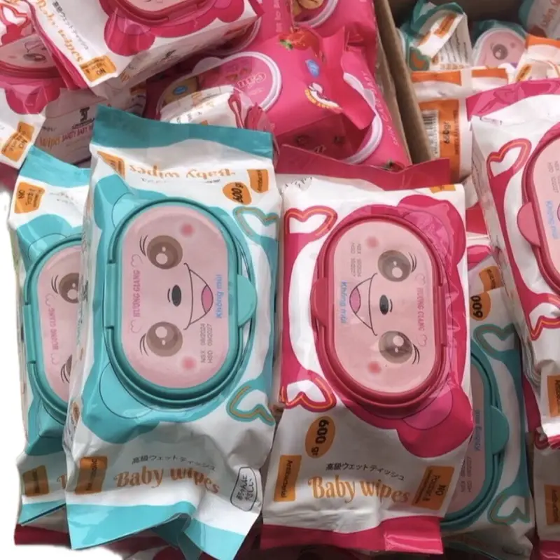 Combo 10bịch Khăn giấy ướt baby không mùi , không cồn , không chứa parapen trẻ sơ sinh xài được Khăn Ướt